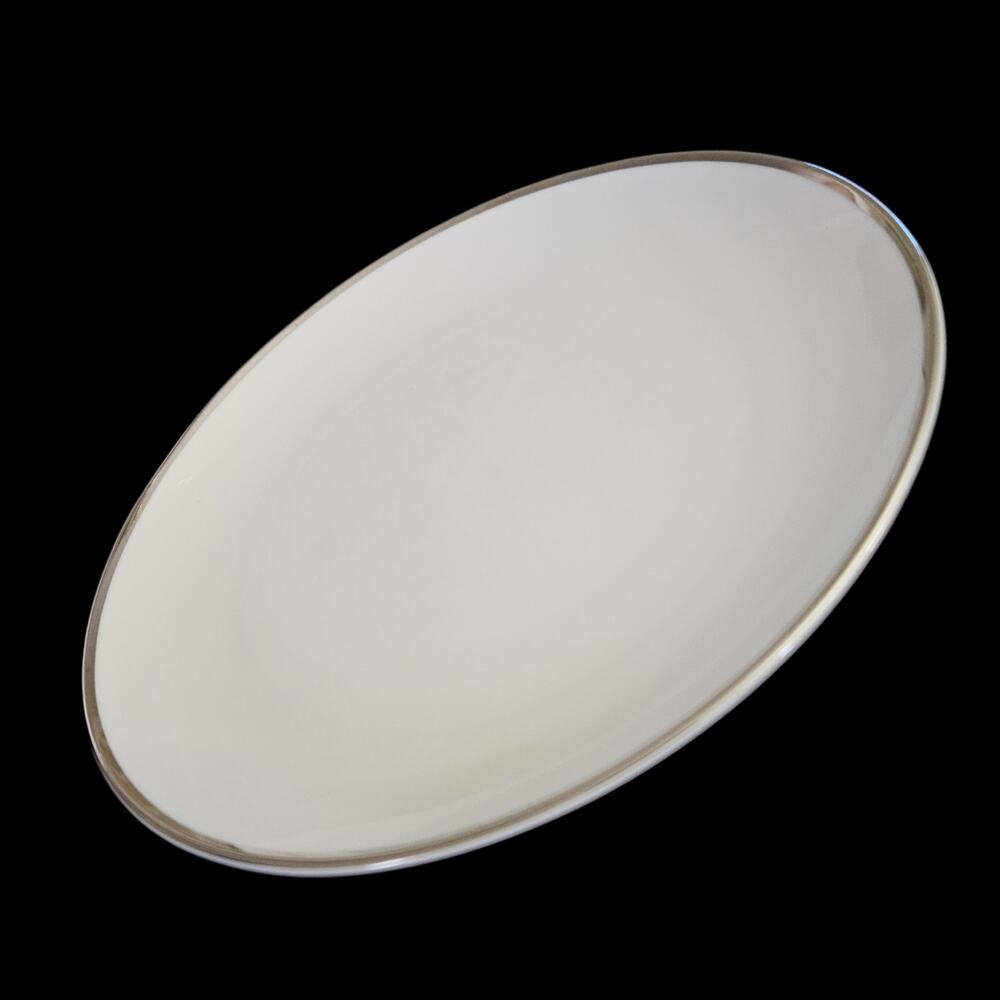Wentworth Fine China True Love 2616 Japan Salad Plates Set of 4 Platinum Trim